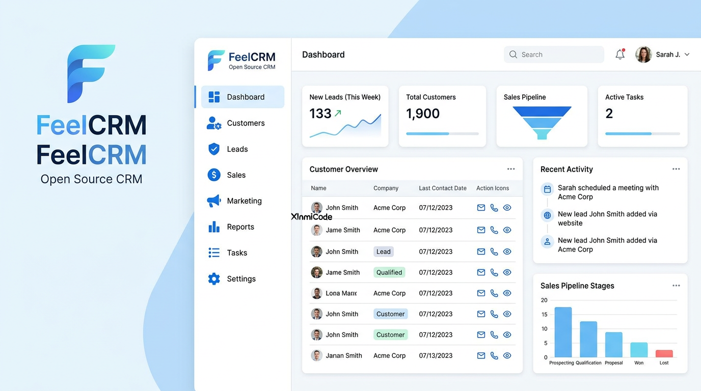 开源！FeelCRM 客户管理系统，中小企业 CRM 首选，多年运营非 Beta！-新觅源码库