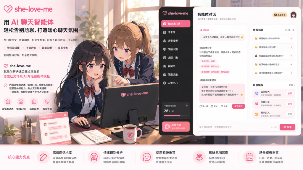图片[2]-开源she-love-me：轻松告别尬聊打造暖心聊天氛围-新觅源码库