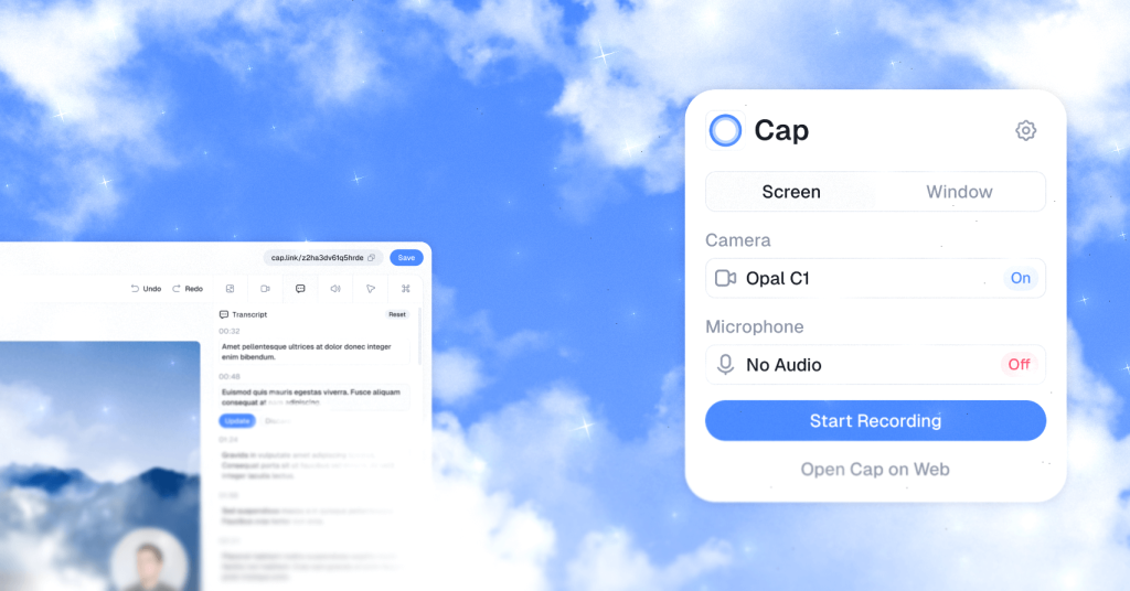 图片[2]-屏幕录制工具！GitHub 热度暴涨！开源免费录屏神器 Cap 强势出圈-新觅源码库