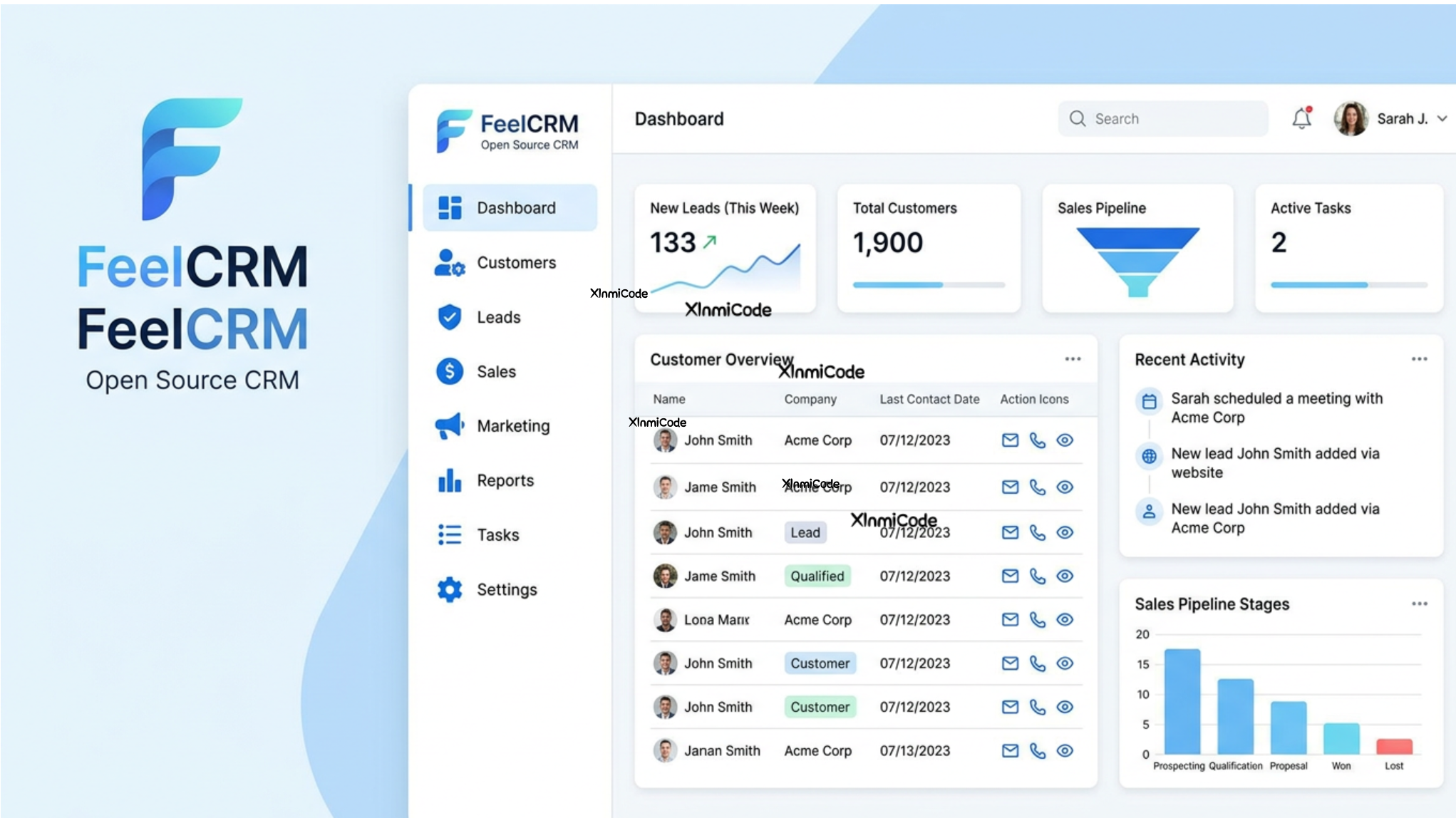 开源!FeelCRM 客户管理系统,中小企业 CRM 首选,多年运营非 Beta!